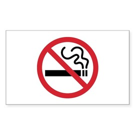 CafePress No Smoking Rectangle Bumper Sticker Car Decal