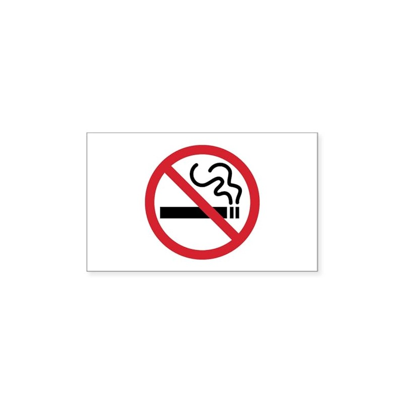 CafePress No Smoking Rectangle Bumper Sticker Car Decal
