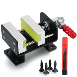 MistyBrew Golf Club Regripping Pro Kit - Heavy-Duty Aluminum Vise Clamp with Hook Knife, Quick Release Shaft Vice, Non-Slip Rubber Handle Golf Grip Replacement Tools Hand-Operated Locking Clamp Tools