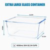 Hontent Large Glass Storage Containers with Lids 201oz Extra Large