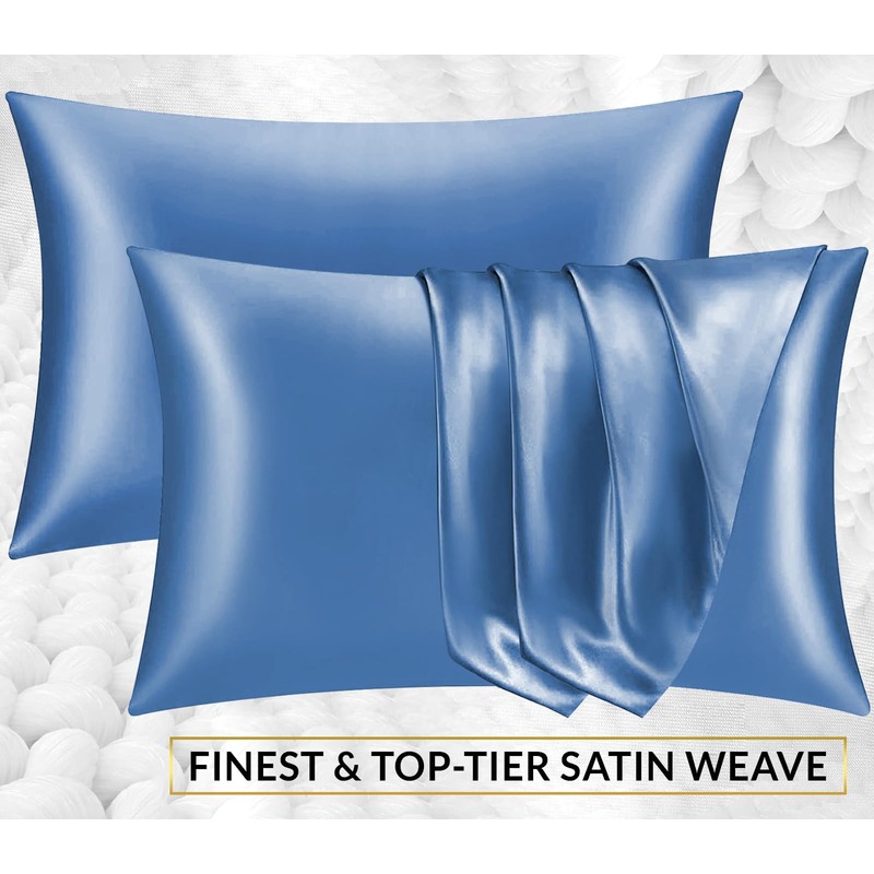 Pamposh Satin Silk Pillowcases For Hair And Skin 2 Pack