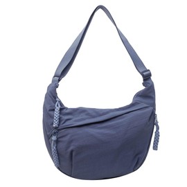 YiYunTE Crossbody Half Moon Bag Women's Large Shoulder Bag Moonbag Bum Bag Body Bag Nylon Large Crossbag Women Cross Body Bag Hobo Crossover Half Moon Bag for Festival, azure