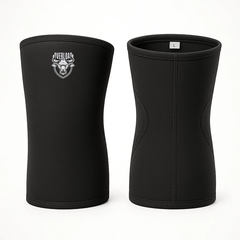 Overload Fitness Knee Sleeves – 7mm Neoprene Compression for Weightlifting,