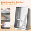 2025 Smart Infrared Sensor Stainless Steel Litter Box with Lid,