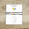 Love is Love Matching Wish Bracelets Set for 2, Rainbow