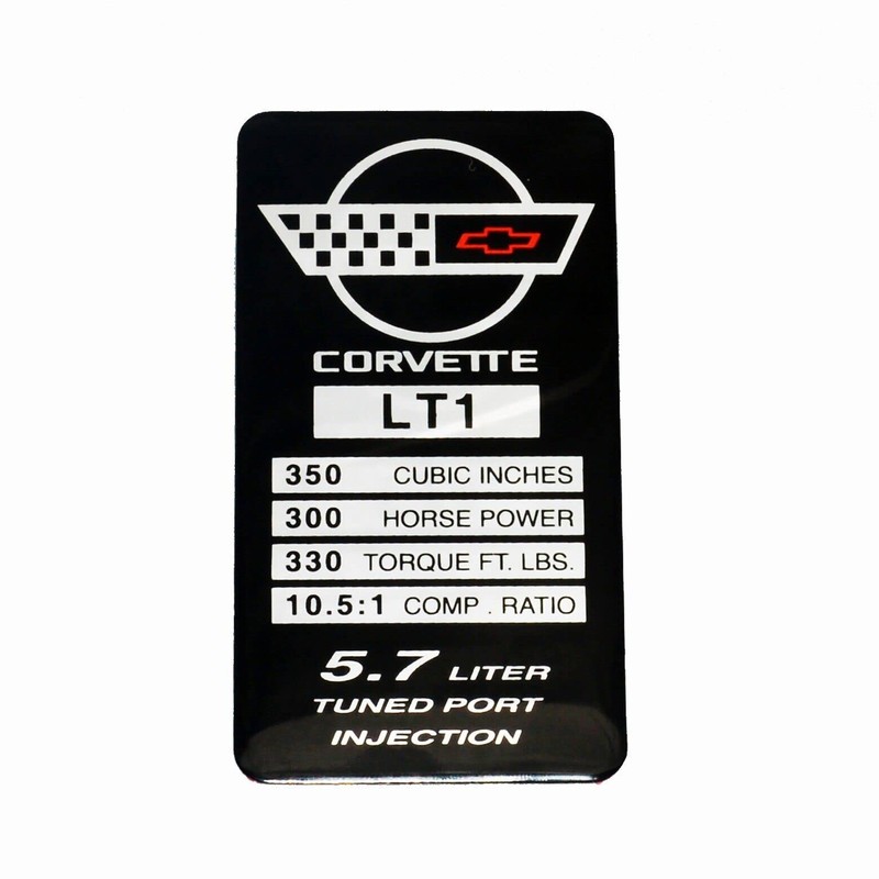 1Pc C4 Corvette 1992 LT1 Soup Engine ID Spec Metal