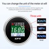 ARTILAURA GPS Speedometer 2-1/16" 52mm Digital Boat GPS Speedometer Gauge