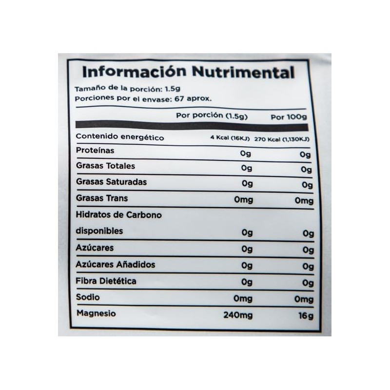 Citrato de Magnesio puro calidad Premium en Polvo 100g. Alta
