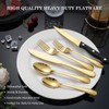 KOOMADE Silverware Sets with Steak Knife - 24 PC Stainless