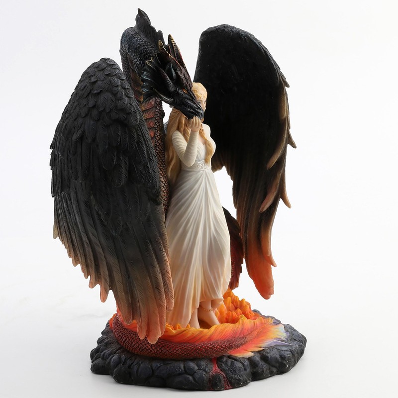 Veronese Design 10 1/4 Beauty and The Winged Serpentine Dragon