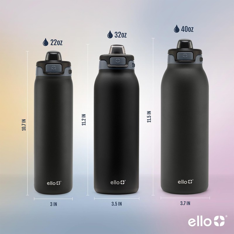 Ello Pop & Fill 22oz Stainless Steel Water Bottle with