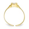 BillyTheTree Jewelry 10K Yellow Gold Open Adjustable w/Square Shape Synthetic