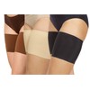 Bandelettes Sexy Anti-Chafing, Elastic Thigh Bands, Prevent Friction - Black