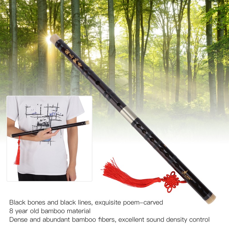 Bamboo Flute Woodwind HandMade Beginner's Introductory Performance Musical Instruments(F Key