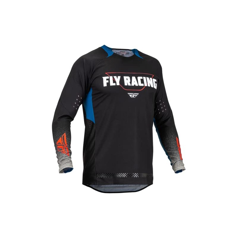 Fly Racing 2023 Evolution DST Jersey (LARGE) (BLACK/GREY/BLUE)