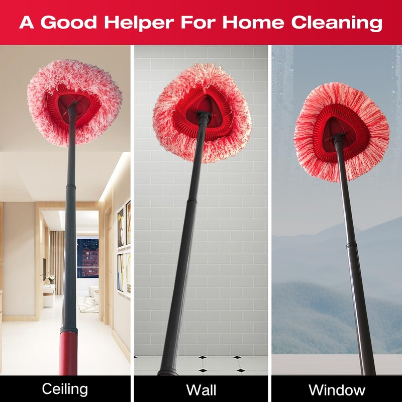 4 Pack Spin Mop Accessories Replacement for Vileda/o-ceda, 3 Built-in