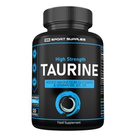 Taurine Supplement 1500mg Capsules Per Serving - Added Magnesium Glycinate, Vitamin B6, B3 and Vitamin D3-120 High Strength Taurine Capsules - (2 Capsules Per Serving)