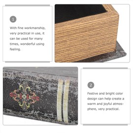 Faux Books for Decoration False Book Box Book Shape Jewelry Storage Chest Box, Secret Vintage Storage Book Box Study Book Ornaments Antique Book Decorations