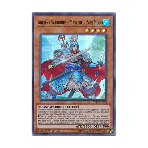 Ancient Warriors - Masterful Sun Mou - IGAS-EN008 - Ultra Rare - 1st Edition