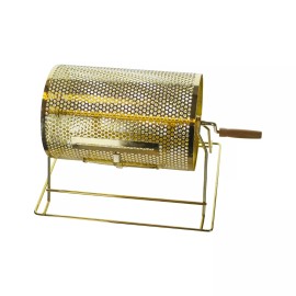 Casino4You Brass Raffle Ticket Drum - Quality Casino Bingo Spinning Lottery Drawing