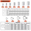 340pcs Wire Rope Cable Thimbles Aluminum Crimping Loop Sleeve Assortment