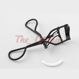 The Ondam Black Handle Heated Eyelash Curler with Tweezer Eyelash Perm 4ea