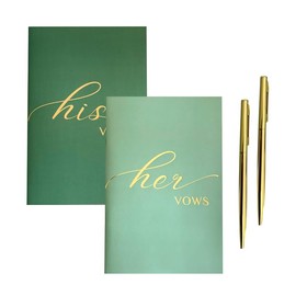 Vow Books for Wedding with 2 Gold Pens, Rose and Beige Wedding Vow Books with Gold Pens, Rose & Beige Vow Book, Wedding Vow Books His and Hers,Vow Books His and Hers bundled with 2 Gold Pens