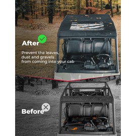 KEMIMOTO UTV Roof Top, Soft Rooftop Compatible with Can Am Defender Max HD 7/8/9/10 DSP XT XMR 2016-2024 Water-Resistant Sunshade Accessories