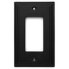 Cosmas 25000-FB Flat Black Single GFI/Decora Rocker Wall Switch Plate