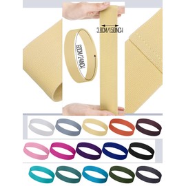 Liitrsh 15 Pcs Hat Band Stretchable Hat Band Ribbon Panama Hat Band Western Cowboy Hat Band Women Men Straw Hat Accessories (Light Colors)