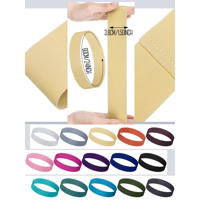 Liitrsh 15 Pcs Hat Band Stretchable Hat Band Ribbon Panama