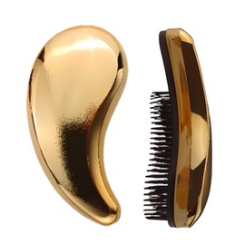 Comma-Shaped Small Dog Brush, Fit for Yorkie, Shih Tzu, Maltese Maltipoo Pomeranian - Gentle Soft Bristles for Effortless Pet Hair Removal, Puppy Essentials (Rose Gold)