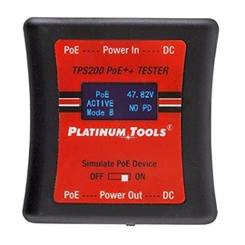 Platinum Tools PoE++ Tester TPS200C Easy-to-use, Pocket-Sized Tester for All Varieties of PoE - up to 56 Volts and 280 watts of Power