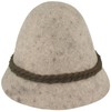 Faustmann Bavarian Men's Costume Hat Stopper Hat, Mottled light grey