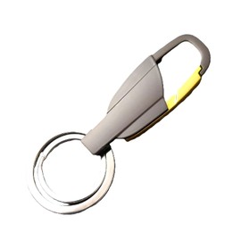 azumafy Keyring, Double Ring, Men's Ring, Motorcycle, Car, Carabiner, Keys, Titanium, Keys, Home, Keychain, Simple, Lost Prevention, Cool, Small, Lightweight, black and gold