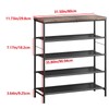 INGIORDAR Shoe Rack Organizer 5 Tier Metal Organizer Shelf with