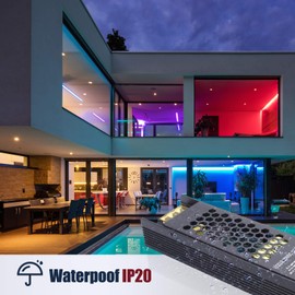 Lustaled 120W DC 24V LED Power Supply Driver - Waterproof IP20 AC 100-240V to DC 24V LED Transformer Switching Converter for Strip Lights, CCTV, Computer, Project, Display