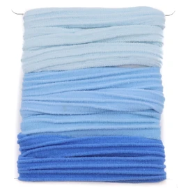 Mytoptrendz® 8 pcs Soft Jersey Fabric Hair Tie Rubber Bands Endless Ponio Bobble Wide Elastics Thick Hair Girls Seamless Tangle Free Ponytail Holders Scrunchies (Blue tone)