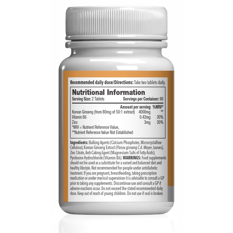 Korean Ginseng 4000mg | Supports Mental & Physical Wellbeing |