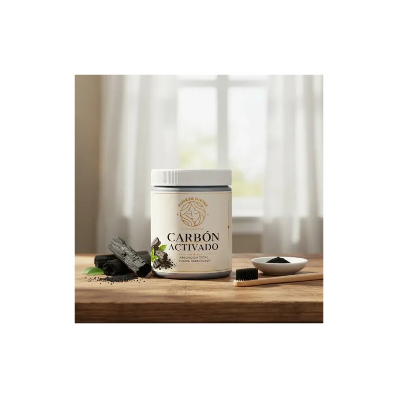 Carbón Activado Natural Pureza Divina 40g Dientes Blancos