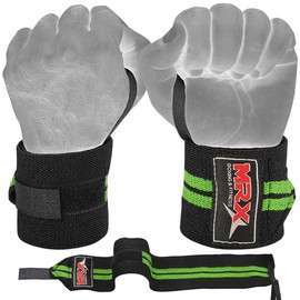 Mrx Weight Lifting Wrist Wraps Bodybuilding Gym Workout Training Unisex - Color: Green