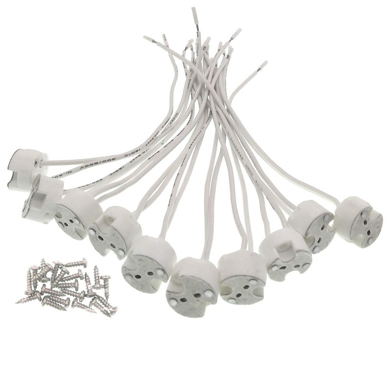 Mr16 Socket,10 Pack 2 Pin Halogen Mr16 Lamp Holder Gu5.3