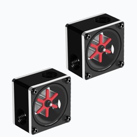 Flow Meter Indicator for PC Acetal Water Cooling Monitoring G1/4 Thread Square, Pack of 2.