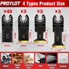 49pcs Titanium Oscillating Tool Blades High-Carbon Steel Multitool Blades, Universal