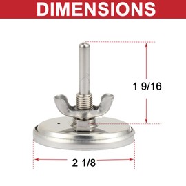 GLOWYE 60070 Oval Thermometer for Weber Q1200 Q120 Q2200 Q220 Series Grill, 2-1/8" Dia Accurate Temperature Gauge Replacement for Weber 51010001 54060301 51040001 51080001 BBQ Charcoal Smoker Grills