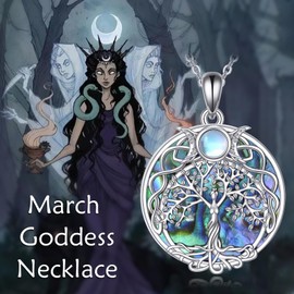 POPLYKE 925 Sterling Silver Good Luck Irish Celtic Knot Necklaces Pendant Necklaces Celtic Jewellery for Women, Sterling Silver, Moonstone