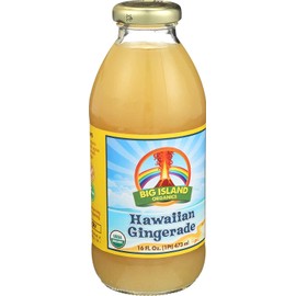Big Island Organics Hawaiian Gingerade 16oz 4-pack, 100% organic ginger lemonade