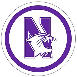 DECO PAPER PRODUCTS 12 Count Northwestern Collegiate Paper Plates, 7", White