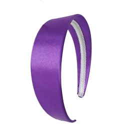 Cute Satin Slik Headbands for Women Girls, Wide Fashion Hairband Non-Slip Headbands Christmas Halloween Hairhoops Hair Accessories (Purple)