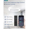 LEDIARY 22in Enclosed Ceiling Fan with Light and Remote, White
